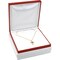 6 Red Leather Necklace Pendant Gift Box Jewelry Display